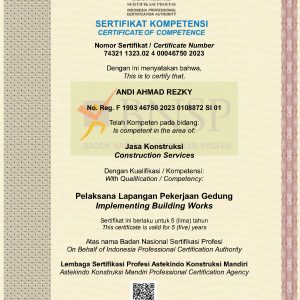 Pelaksana Lapangan Pekerjaan Gedung