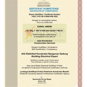 Ahli Elektrikal Konstruksi Bangunan Gedung