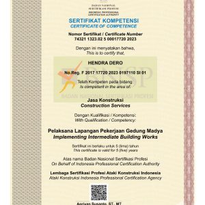 Pelaksana Lapangan Pekerjaan Jalan Madya