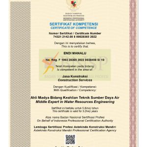 Ahli Madya Bidang Teknik Sumber Daya Air