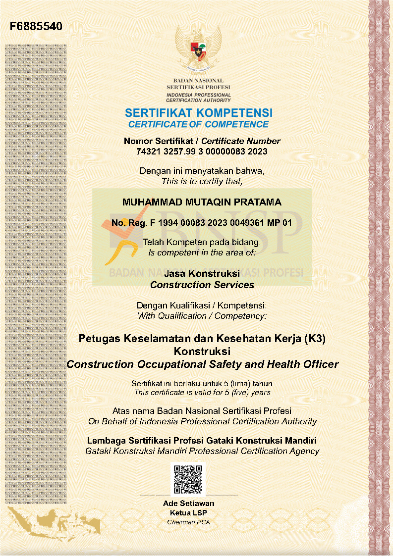 Paket Sewa SKK Pelaksana Irigasi & SKK K3