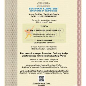 Pelaksana Lapangan Pekerjaan Gedung Madya